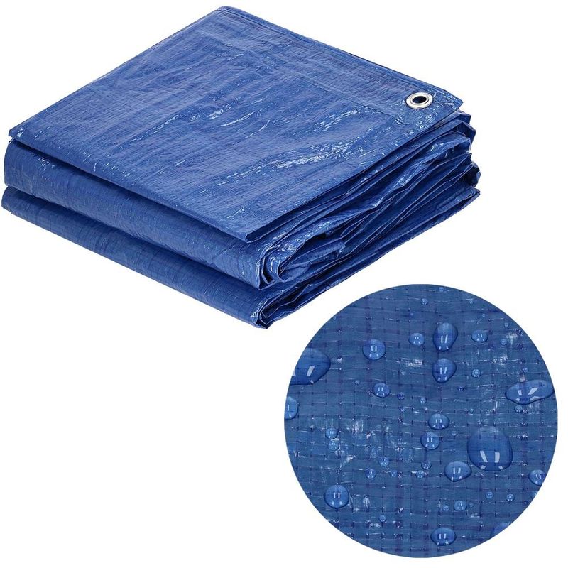Casa si Gradina - Gradinarit si plante - Sere si solarii - Prelata din polietilena impermeabila laminata, 60g/m2, 8x10m, albastra - Infinity.ro