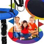 Casa si Gradina - Gradina si terasa - Balansoare si hamace - Balansoare - Leagan tip cuib 100cm, inaltime reglabila, 150 kg, Multicolor - Infinity.ro