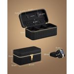 Casa si Gradina - Mobilier - Organizare si depozitare - Cutii depozitare - SONGMICS Cutie ceasuri Ronne, pentru 3 ceasuri, imitatie piele PU, 20x10x9 cm, negru - Infinity.ro