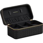 Casa si Gradina - Mobilier - Organizare si depozitare - Cutii depozitare - SONGMICS Cutie ceasuri Ronne, pentru 3 ceasuri, imitatie piele PU, 20x10x9 cm, negru - Infinity.ro