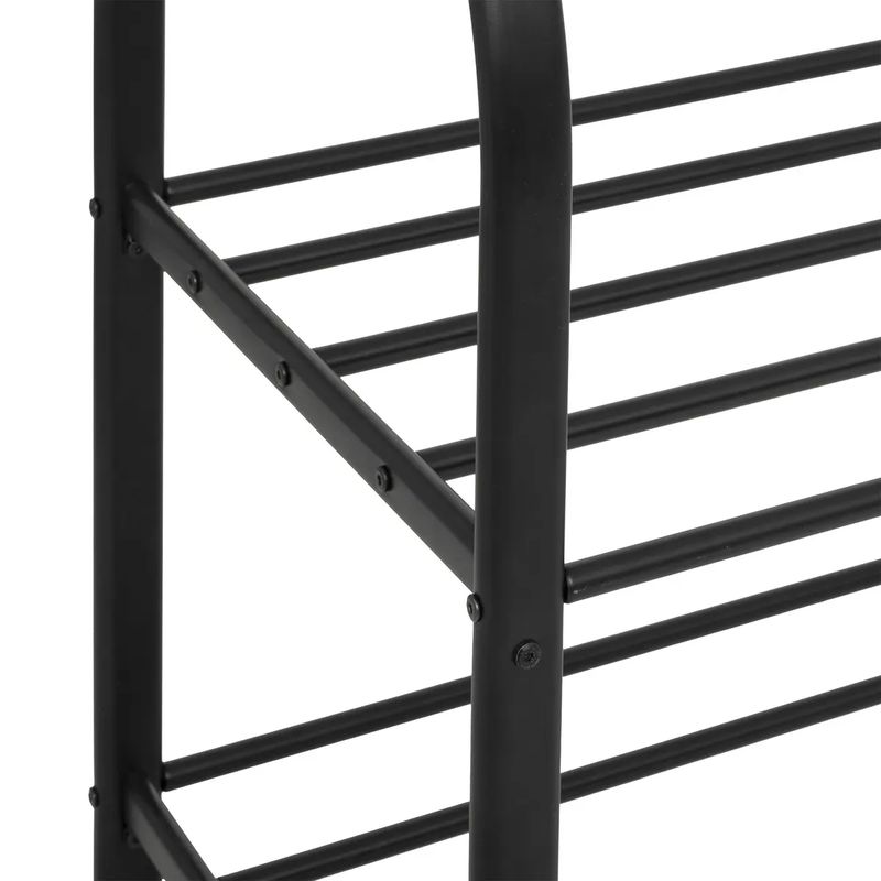 Casa si Gradina - Mobilier - Organizare si depozitare - Umerase si valeti - Suport haine 5Five Strongy cu bara dubla si roti, otel, 117x50x170 cm, negru - Infinity.ro