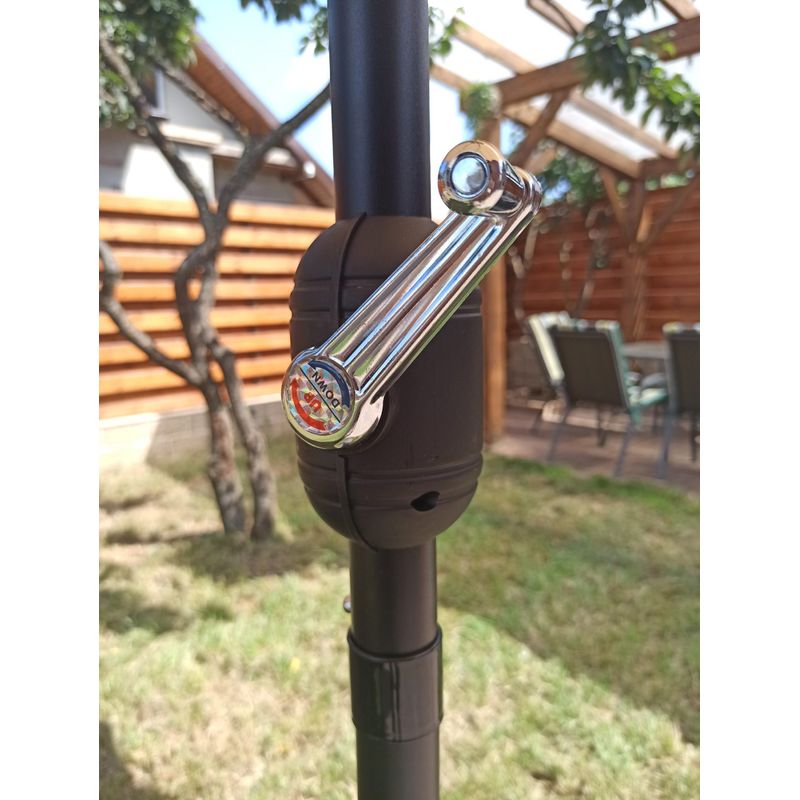 Casa si Gradina - Gradina si terasa - Umbrele si pavilioane - Umbrele - Umbrela terasa gradina, cu manivela si inclinare, diametru 300cm, Taupe - Infinity.ro