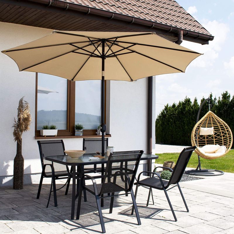 Casa si Gradina - Gradina si terasa - Umbrele si pavilioane - Umbrele - Umbrela terasa gradina, cu manivela si inclinare, diametru 300cm, Taupe - Infinity.ro