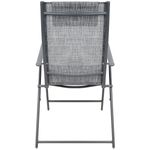 Casa si Gradina - Gradina si terasa - Mobilier exterior - Seturi mobila gradina - Set 2 scaune reglabile de gradina cu tetiera, textilene si cadru metalic, 57x68x106 cm, gri - Infinity.ro