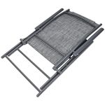 Casa si Gradina - Gradina si terasa - Mobilier exterior - Seturi mobila gradina - Set 2 scaune reglabile de gradina cu tetiera, textilene si cadru metalic, 57x68x106 cm, gri - Infinity.ro