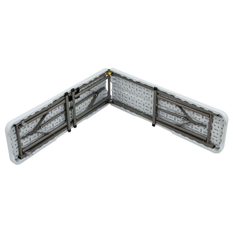 Casa si Gradina - Gradina si terasa - Mobilier exterior - Seturi mobila gradina - Banca pliabila pentru evenimente si catering, 183x28x43 cm, din HDPE si otel, alb - Infinity.ro