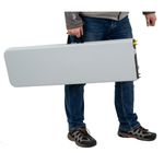 Casa si Gradina - Gradina si terasa - Mobilier exterior - Seturi mobila gradina - Banca pliabila pentru evenimente si catering, 183x28x43 cm, din HDPE si otel, alb - Infinity.ro