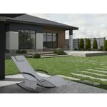 Casa si Gradina - Gradina si terasa - Balansoare si hamace - Balansoare - Leagan tip sezlong pentru gradina 148x63x87 cm, structura otel, textilen, design ergonomic, gri deschis - Infinity.ro