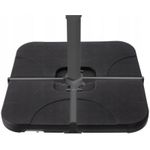 Casa si Gradina - Gradina si terasa - Umbrele si pavilioane - Umbrele - Suport baza umbrela 50x50x8 cm, set 4 elemente umplere cu apa sau nisip, manere metalice, plastic rezistent, negru - Infinity.ro