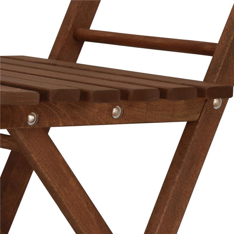 Casa si Gradina - Gradina si terasa - Mobilier exterior - Seturi mobila gradina - Set mobilier balcon sau terasa din lemn de fag, pliabil, masa 52x51x65 cm si 2 scaune, maro inchis - Infinity.ro