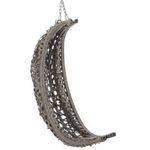 Casa si Gradina - Gradina si terasa - Balansoare si hamace - Balansoare - Leagan tip cuib suspendat, cu perna, cadru metalic si cos PE, 103x95x185 cm, gri - Infinity.ro