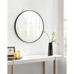 Casa si Gradina - Mobilier - Mobilier baie - Oglinzi baie - Oglinda de perete SONGMICS, oglinda rotunda, oglinda de baie, diametru 61 cm, cadru metalic - Infinity.ro