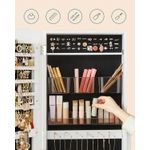 Ingrijire personala si Cosmetice - Machiaj - Oglinzi cosmetice - Oglinda de podea cu suport, design fara rama, cu spatiu de depozitare, 41x37x152cm, alb - Infinity.ro