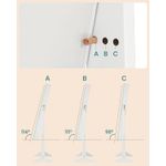 Ingrijire personala si Cosmetice - Machiaj - Oglinzi cosmetice - Oglinda de podea cu suport, design fara rama, cu spatiu de depozitare, 41x37x152cm, alb - Infinity.ro