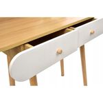 Casa si Gradina - Mobilier - Comode si corpuri - Masute de toaleta - Masa de toaleta si machiaj Ravena, alb fag, cu 2 sertare, oglinda, 80x40x122 cm - Infinity.ro