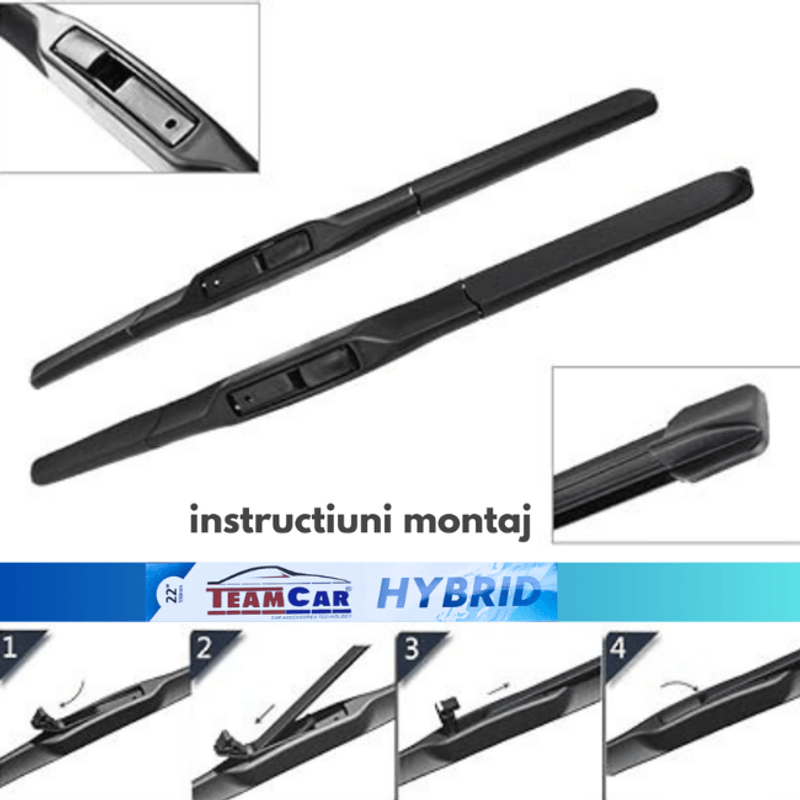 Auto si Moto - Intretinere auto - Stergatoare - Stergatoare Opel Astra H Caravan (2004–2010) TeamCar® Flat – Set Complet - Infinity.ro