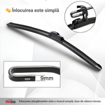 Auto si Moto - Intretinere auto - Stergatoare - Set stergatoare Peugeot Partner I (1996–2008) TeamCar®  Flat – Set fata - Infinity.ro