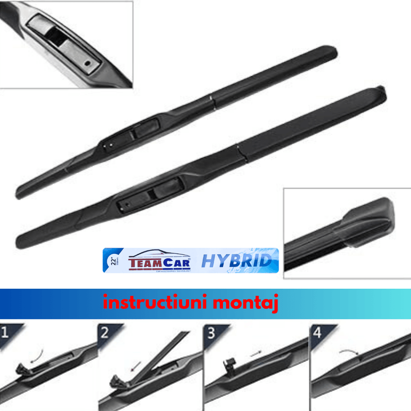Auto si Moto - Intretinere auto - Stergatoare - Stergatoare TeamCar® Dacia Logan I (2004–2012) – Flat - Set fata - Infinity.ro