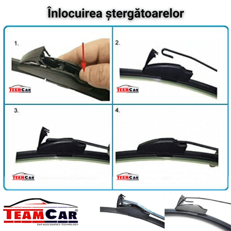 Auto si Moto - Intretinere auto - Stergatoare - Stergatoare Skoda Octavia Combi (1996–2004) TeamCar® Flat – Set fata - Infinity.ro
