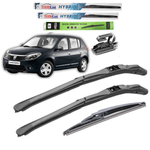 Auto si Moto - Intretinere auto - Stergatoare - Stergatoare Dacia Sandero I (2008–2012) TeamCar® – Set Complet Hybrid - Infinity.ro