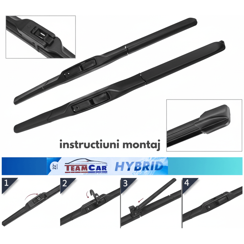 Auto si Moto - Intretinere auto - Stergatoare - Stergatoare Lexus IS C (Cabriolet) – 2009–2015 TeamCar® – Set fata Hybrid - Infinity.ro