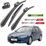 Auto si Moto - Intretinere auto - Stergatoare - Stergatoare Mazda 6 Wagon GY (2002–2008) – Set Complet Flat - Infinity.ro