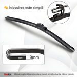 Auto si Moto - Intretinere auto - Stergatoare - Stergatoare Peugeot 206 (1998–2012) Hatchback (3 usi) – Set Complet Flat - Infinity.ro