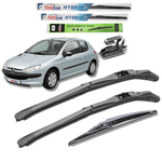 Auto si Moto - Intretinere auto - Stergatoare - Stergatoare Peugeot 206 (1998–2012) Hatchback (3 usi) – Set Complet Hybrid - Infinity.ro