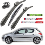 Auto si Moto - Intretinere auto - Stergatoare - Stergatoare Peugeot 206 (1998–2012) Hatchback (5 usi) – Set Complet Flat - Infinity.ro