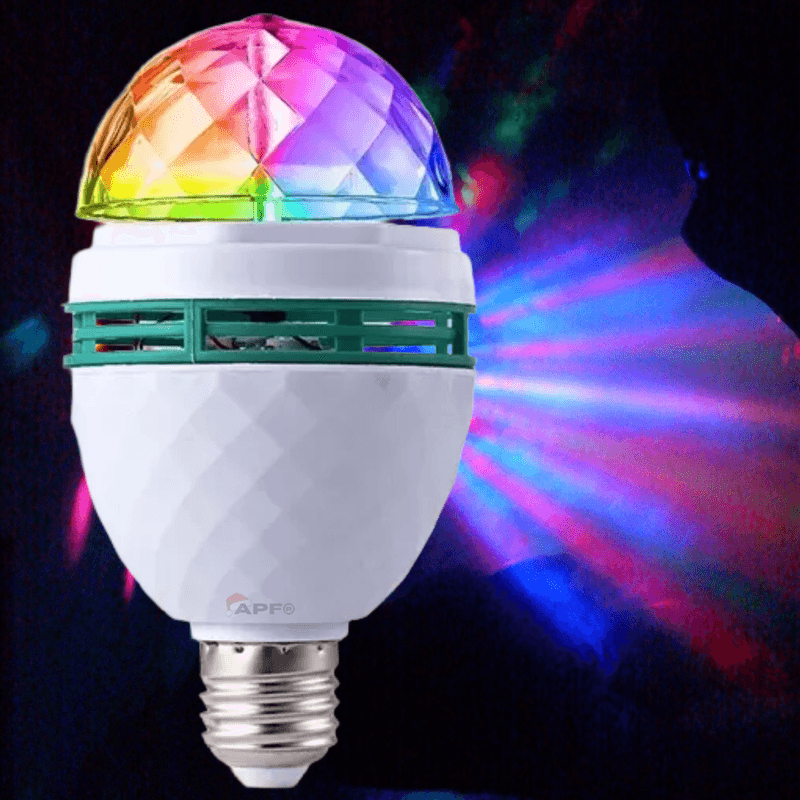Casa si Gradina - Corpuri si surse de iluminat - Becuri si tuburi neon - Becuri - Lumina Magica de Craciun – Efecte RGB Rotative, 3W, Soclu E27 - Infinity.ro