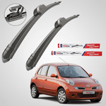 Auto si Moto - Intretinere auto - Stergatoare - Stergatoare Nissan Micra K12 (2005–2010) TeamCar® – Set fata Flat - Infinity.ro
