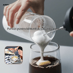 Electronice si Electrocasnice - Electrocasnice bucatarie - Preparare bauturi - Cafetiere - Aparat pentru spumare lapte, 450ml, sticla, portabil - Infinity.ro
