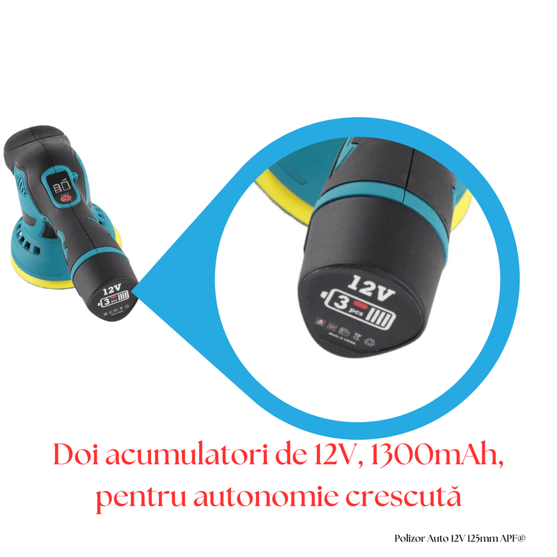 Casa si Gradina - Constructii - Scule electrice si accesorii - Polizoare - Polizor auto fara fir APF, 12V, 8 viteze, set complet accesorii, design ergonomic - Infinity.ro