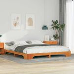 Casa si Gradina - Mobilier - Paturi si accesorii - Paturi - Cadru de pat Maro 200 x 210 cm Lemn de pin masiv - Infinity.ro