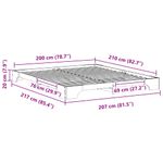 Casa si Gradina - Mobilier - Paturi si accesorii - Paturi - Cadru de pat Maro 200 x 210 cm Lemn de pin masiv - Infinity.ro