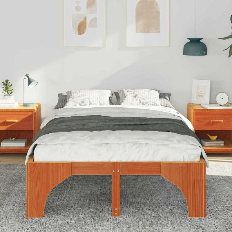 Casa si Gradina - Mobilier - Paturi si accesorii - Paturi - Cadru de pat Maro 120 x 190 cm Lemn de pin masiv - Infinity.ro