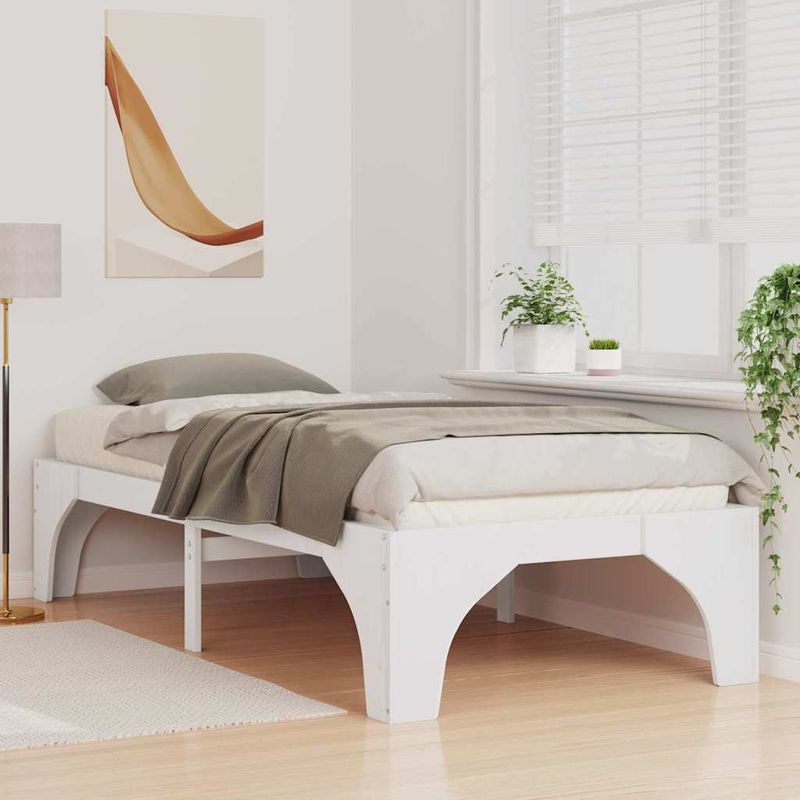 Casa si Gradina - Mobilier - Paturi si accesorii - Paturi - Cadru de pat Alb 80 x 200 cm Lemn de pin masiv - Infinity.ro