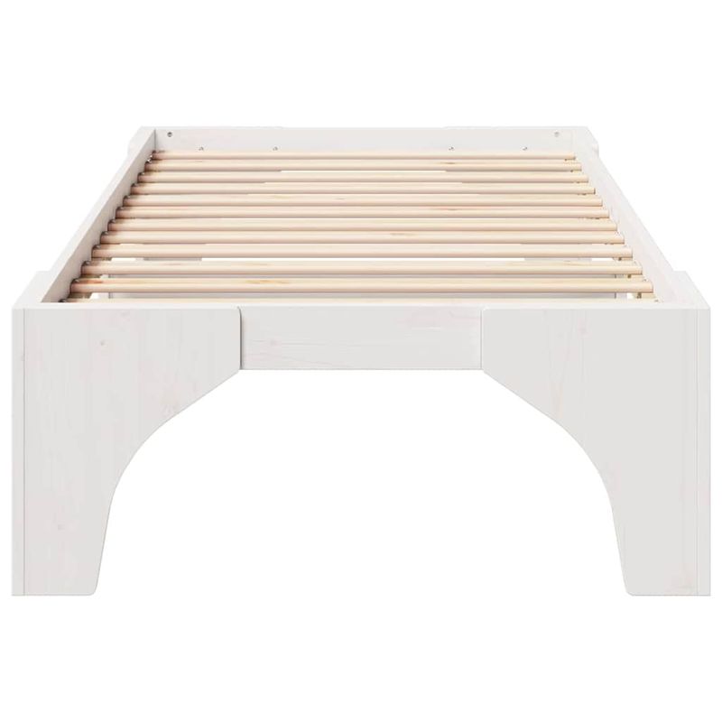 Casa si Gradina - Mobilier - Paturi si accesorii - Paturi - Cadru de pat Alb 80 x 200 cm Lemn de pin masiv - Infinity.ro