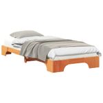 Casa si Gradina - Mobilier - Paturi si accesorii - Paturi - Cadru de pat Maro 80 x 220 cm Lemn de pin masiv - Infinity.ro