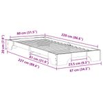 Casa si Gradina - Mobilier - Paturi si accesorii - Paturi - Cadru de pat Maro 80 x 220 cm Lemn de pin masiv - Infinity.ro
