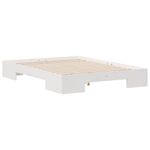 Casa si Gradina - Mobilier - Paturi si accesorii - Paturi - Cadru de pat de podea Alb 140 x 190 cm Lemn masiv de pin - Infinity.ro