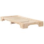 Casa si Gradina - Mobilier - Paturi si accesorii - Paturi - Cadru de pat Maro 100 x 220 cm Lemn de pin masiv - Infinity.ro