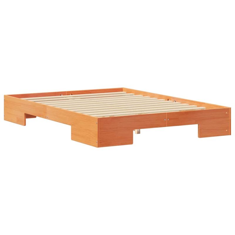 Casa si Gradina - Mobilier - Paturi si accesorii - Paturi - Cadru de pat de podea Maro 135 x 190 cm Lemn masiv de pin - Infinity.ro