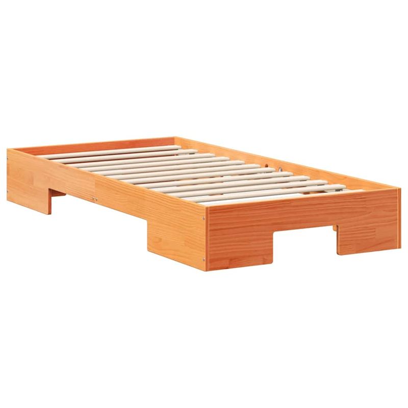 Casa si Gradina - Mobilier - Paturi si accesorii - Paturi - Cadru de pat de podea Maro 75 x 190 cm Lemn masiv de pin - Infinity.ro