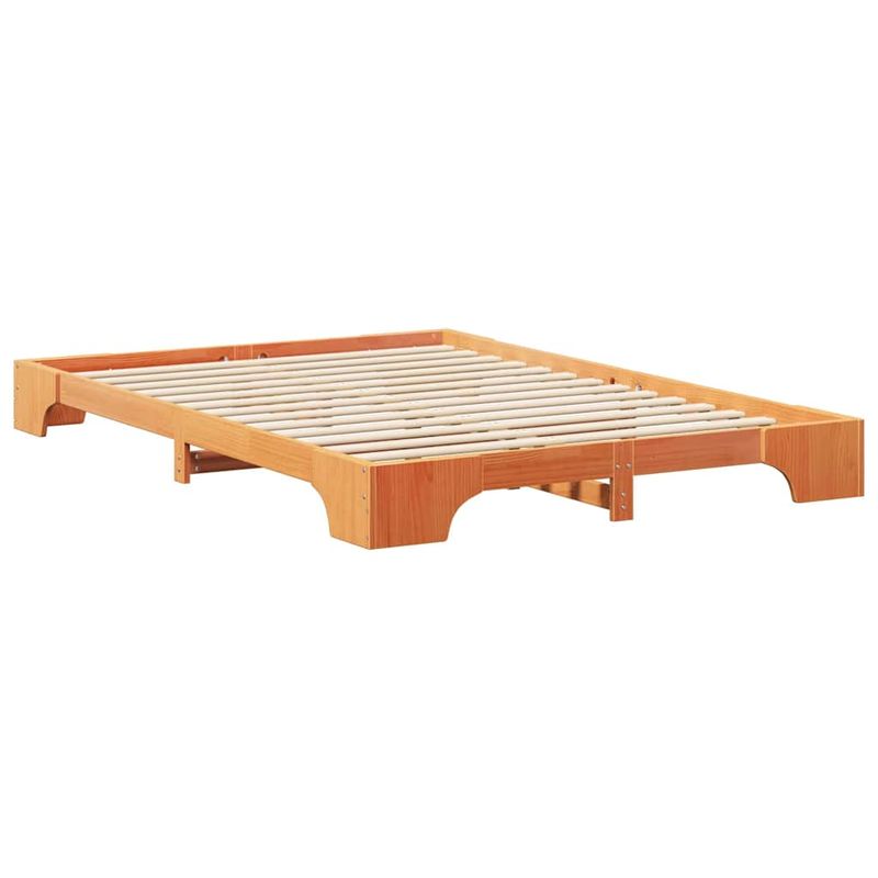 Casa si Gradina - Mobilier - Paturi si accesorii - Paturi - Cadru de pat Maro 140 x 210 cm Lemn de pin masiv - Infinity.ro