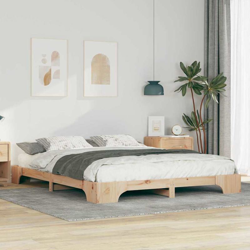 Casa si Gradina - Mobilier - Paturi si accesorii - Paturi - Cadru de pat Maro 160 x 210 cm Lemn de pin masiv - Infinity.ro
