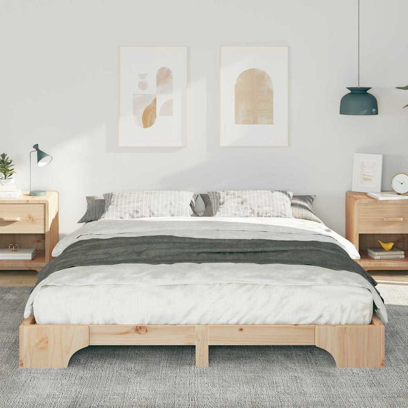 Casa si Gradina - Mobilier - Paturi si accesorii - Paturi - Cadru de pat Maro 160 x 210 cm Lemn de pin masiv - Infinity.ro