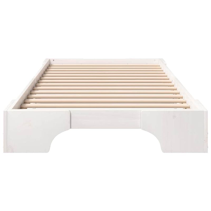 Casa si Gradina - Mobilier - Paturi si accesorii - Paturi - Cadru de pat Alb 80 x 220 cm Lemn de pin masiv - Infinity.ro