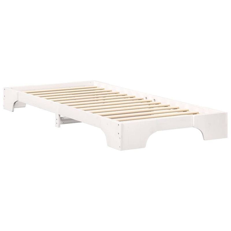 Casa si Gradina - Mobilier - Paturi si accesorii - Paturi - Cadru de pat Alb 80 x 220 cm Lemn de pin masiv - Infinity.ro