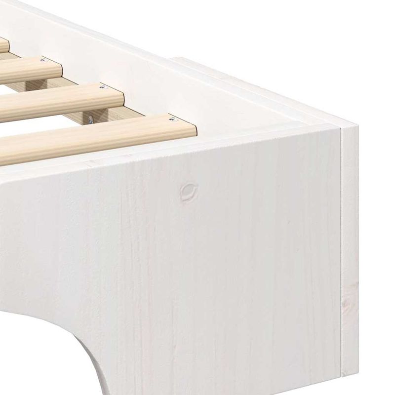 Casa si Gradina - Mobilier - Paturi si accesorii - Paturi - Cadru de pat Alb 80 x 220 cm Lemn de pin masiv - Infinity.ro